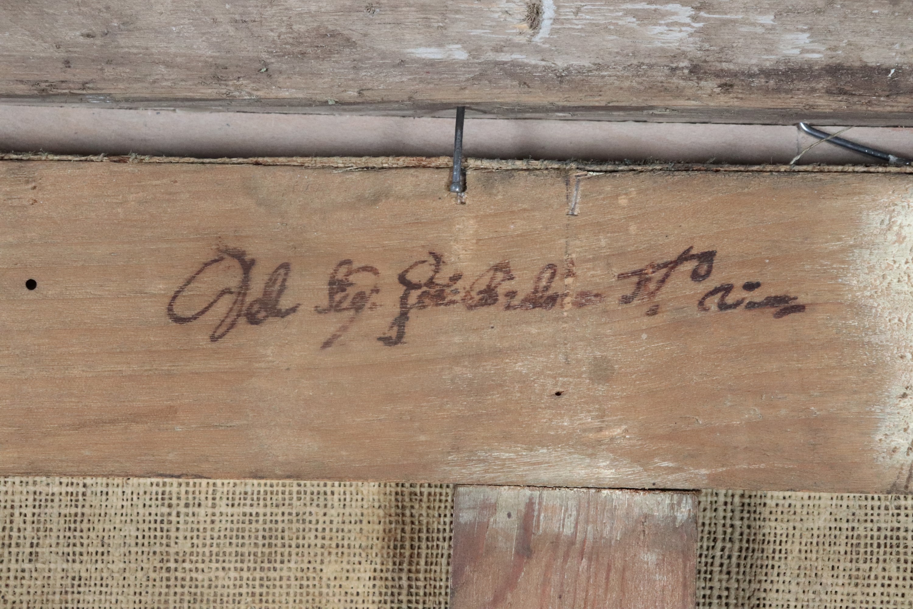 "Paesaggio con pastore e cascatella", dipinto ad olio su tela di ottima esecuzione pittorica in c...