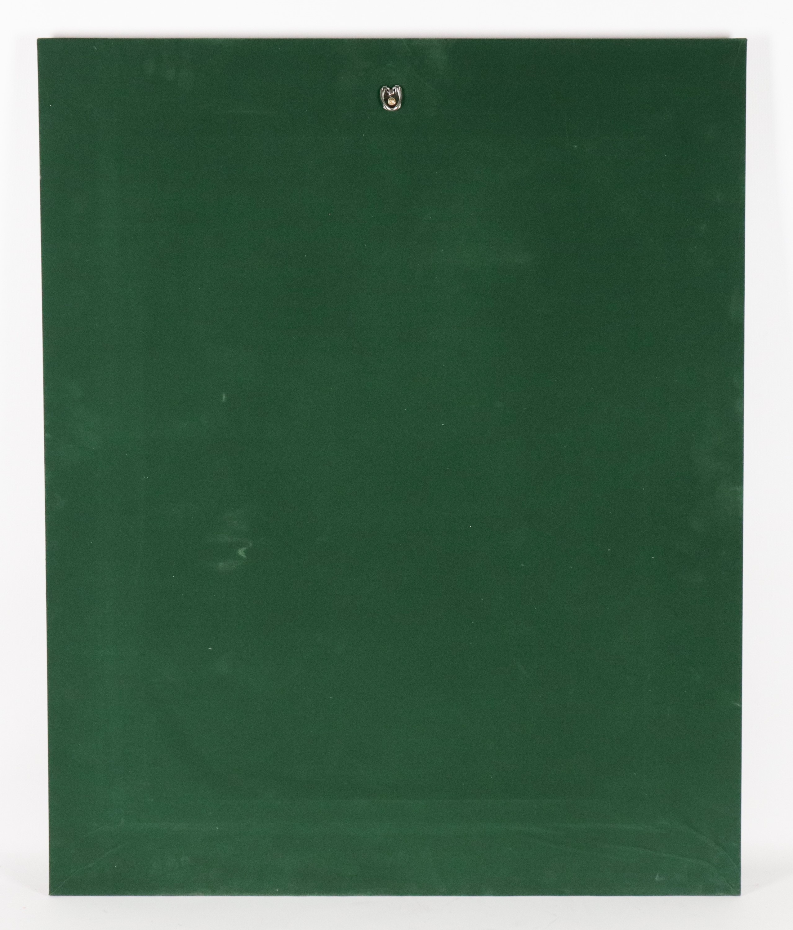 Grande mattonella persiana in ceramica smaltata bianca decorata con smalti policromi a motivi veg...