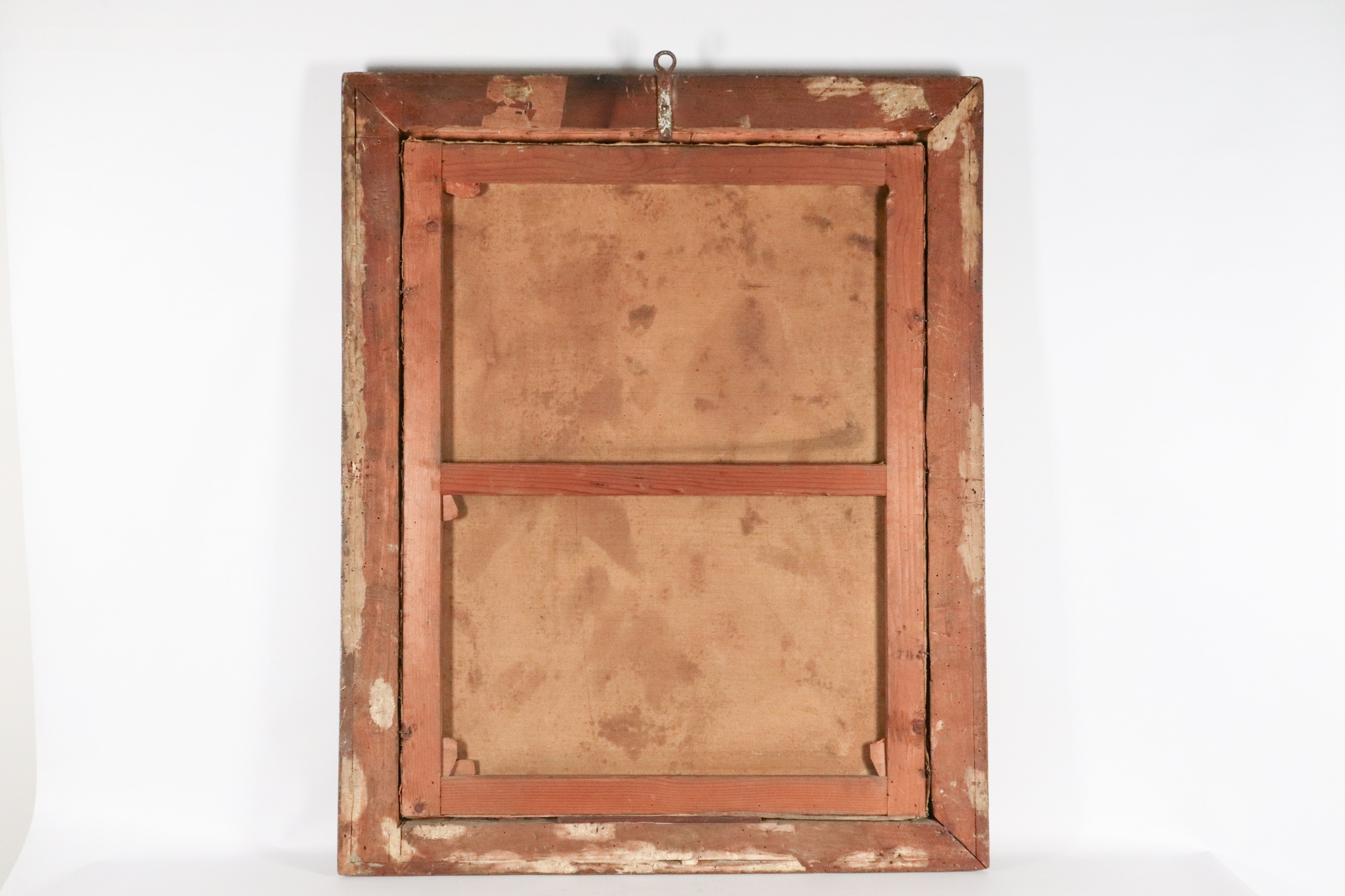 "Ritratto di Papa Clemente XIII", dipinto ad olio su tela in antica cornice in legno dorato. La t...