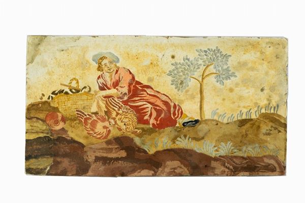 Emilian tile in scagliola
