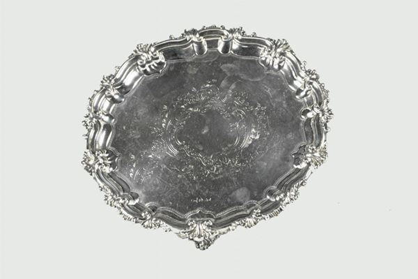 Salver in argento Epoca Edoardo VII