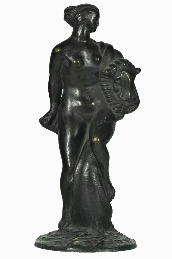 Scultura in bronzo  &quot;Divinit&#224; mitologica&quot;