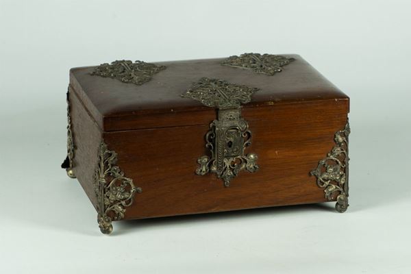 Walnut box with friezes