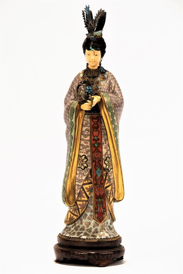 Chinese Sculpture &quot;Princess&quot;  (Late 19th century)  - Auction Fine Art Legacy of Prestigious Noble Roman Villino and Private Collections - Gelardini Aste Casa d'Aste Roma