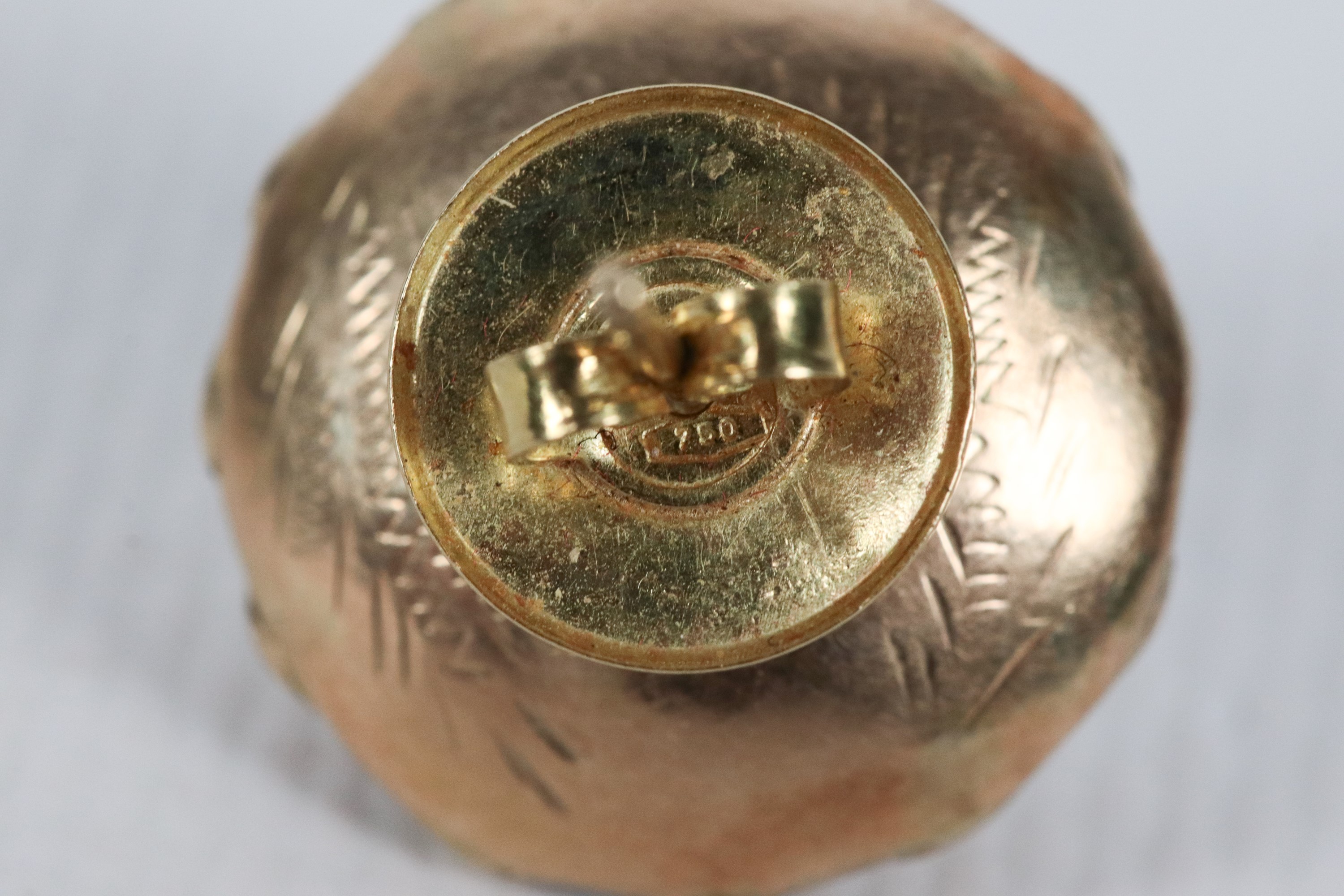 Orecchini in oro giallo 18kt con perle, gr. 12