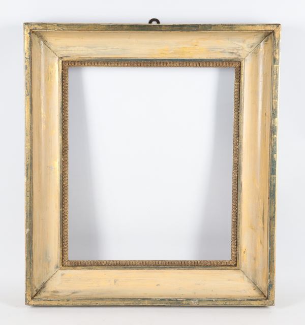 Antique small box frame in pickled wood